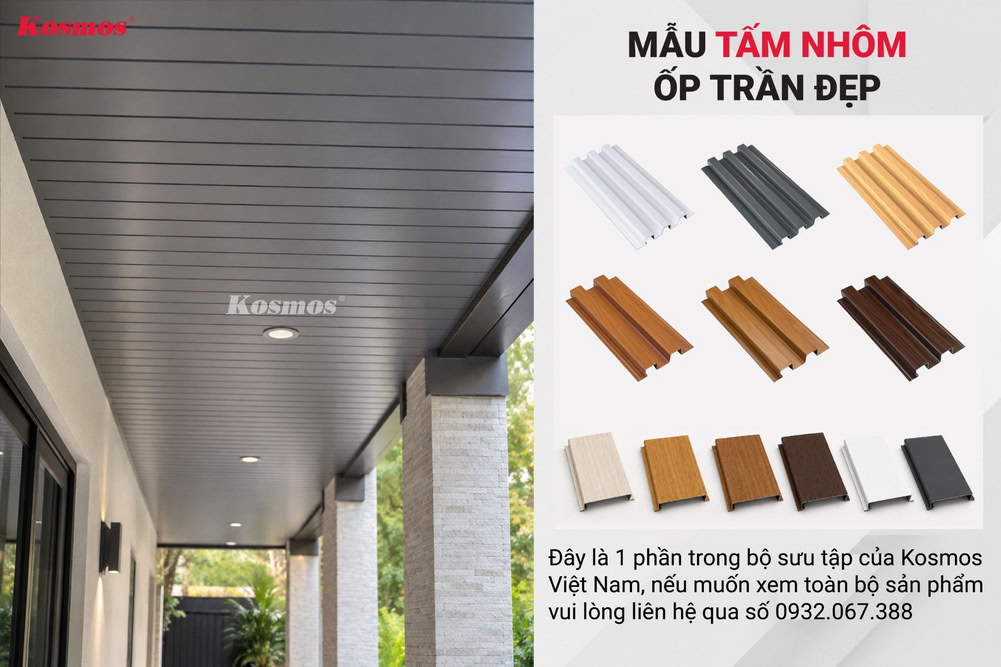 Mẫu tấm nhôm ốp trần đẹp