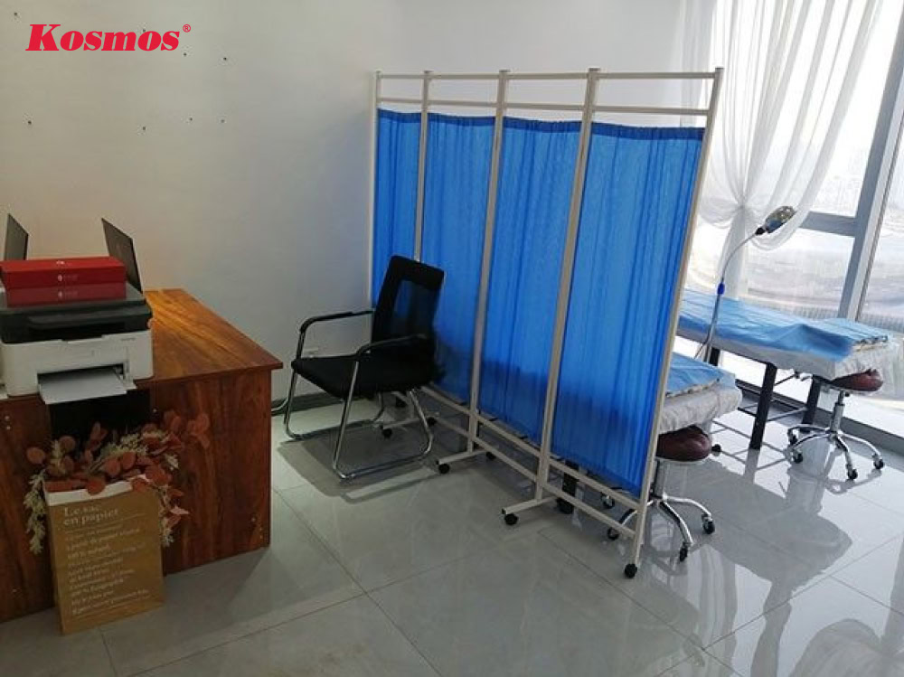 Mẫu vách giường nằm bệnh viện bằng bình phong
