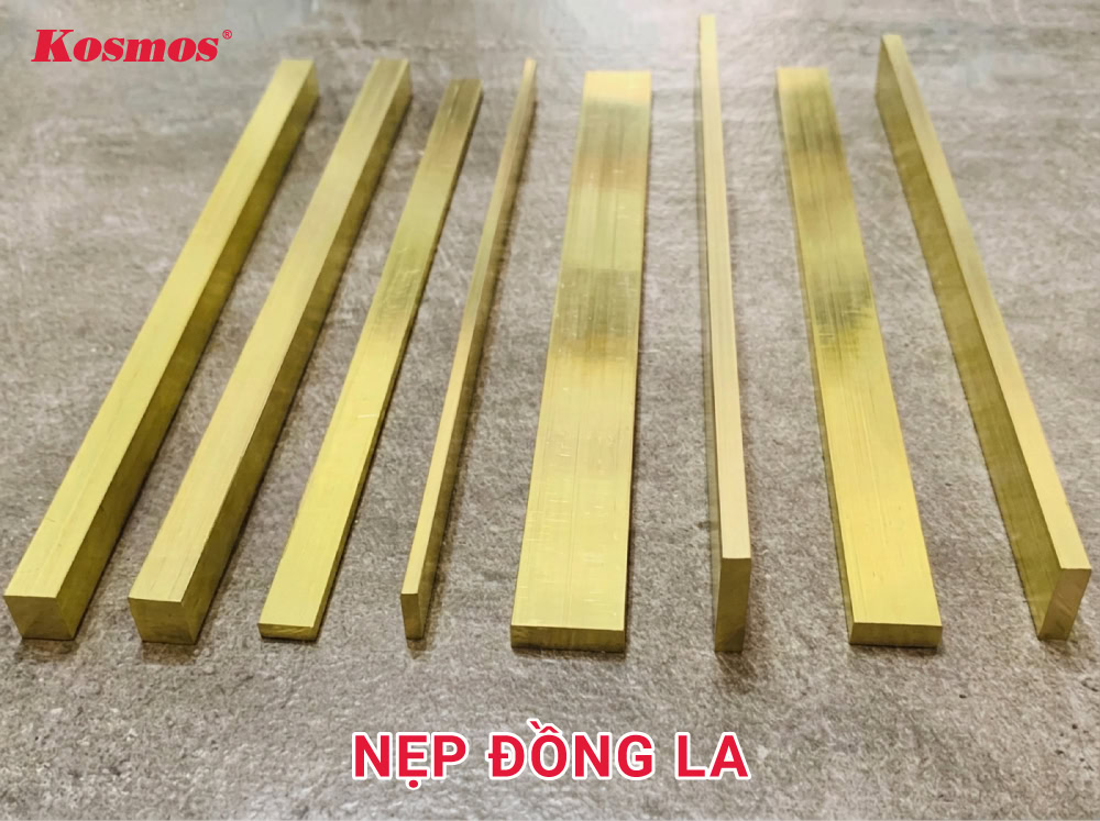 Nẹp đồng la có dạng thanh dài, phẳng, mặt cắt hình chữ nhật