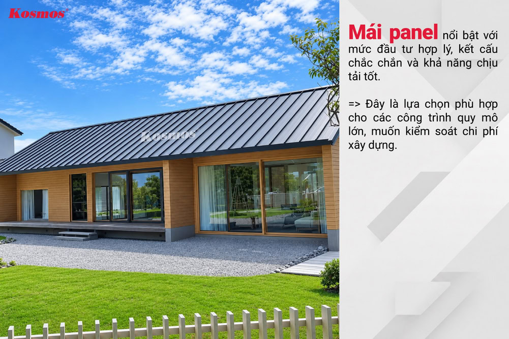 Panel lợp mái có giá hợp lý, kết cấu chắc chắn và chịu lực tốt
