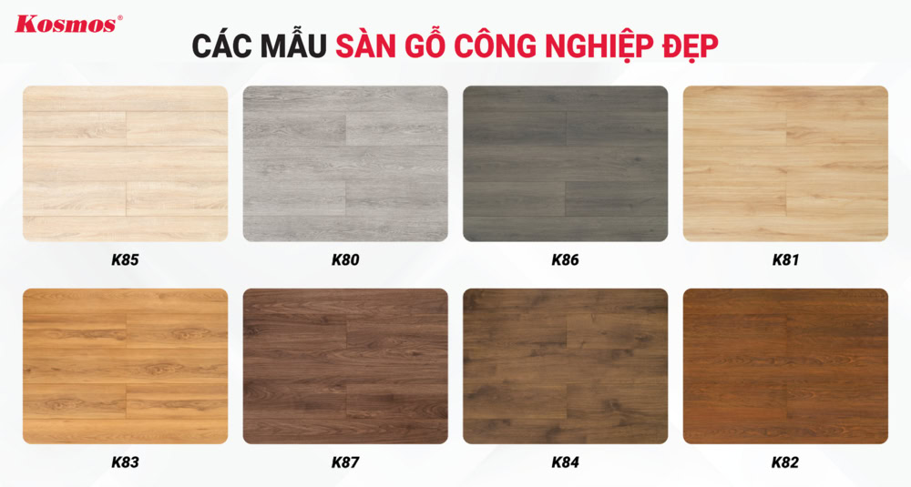 Sàn gỗ công nghiệp có đa dạng màu sắc, mẫu mã đẹp Sàn gỗ công nghiệp có đa dạng màu sắc, mẫu mã đẹp