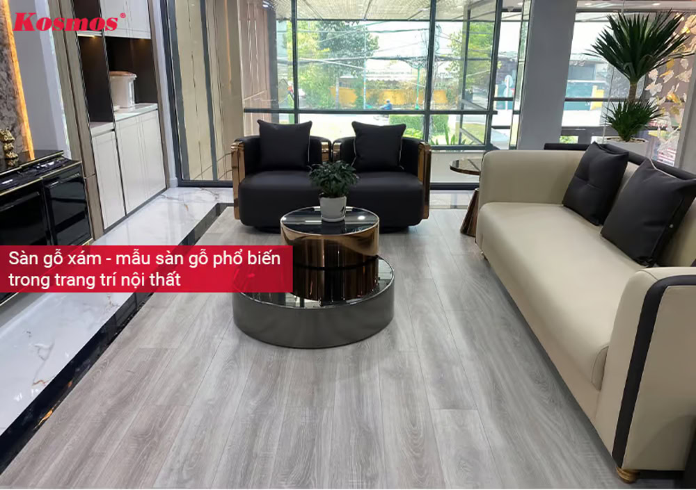 Sàn gỗ xám - mẫu sàn gỗ phổ biến trong trang trí nội thất Sàn gỗ xám - mẫu sàn gỗ phổ biến trong trang trí nội thất