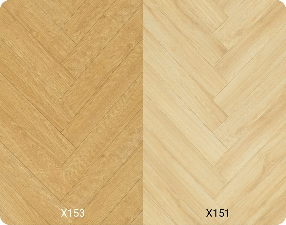 Sàn gỗ xương cá màu vàng: X153, X151 Sàn gỗ xương cá màu vàng: X153, X151