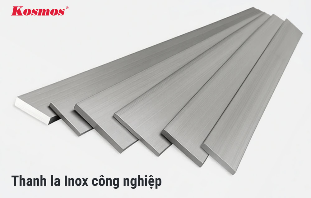 Thanh la inox công nghiệp là dạng thép không gỉ tiết diện chữ nhật dẹt, đặc ruột