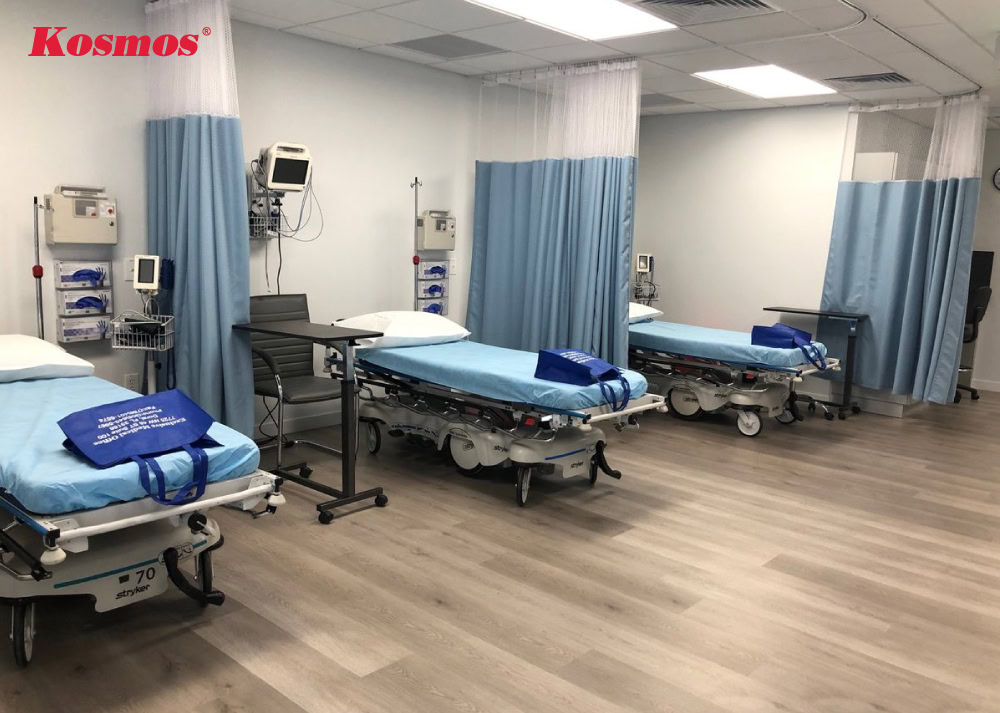 Ứng dụng rèm y tế làm vách giường bệnh