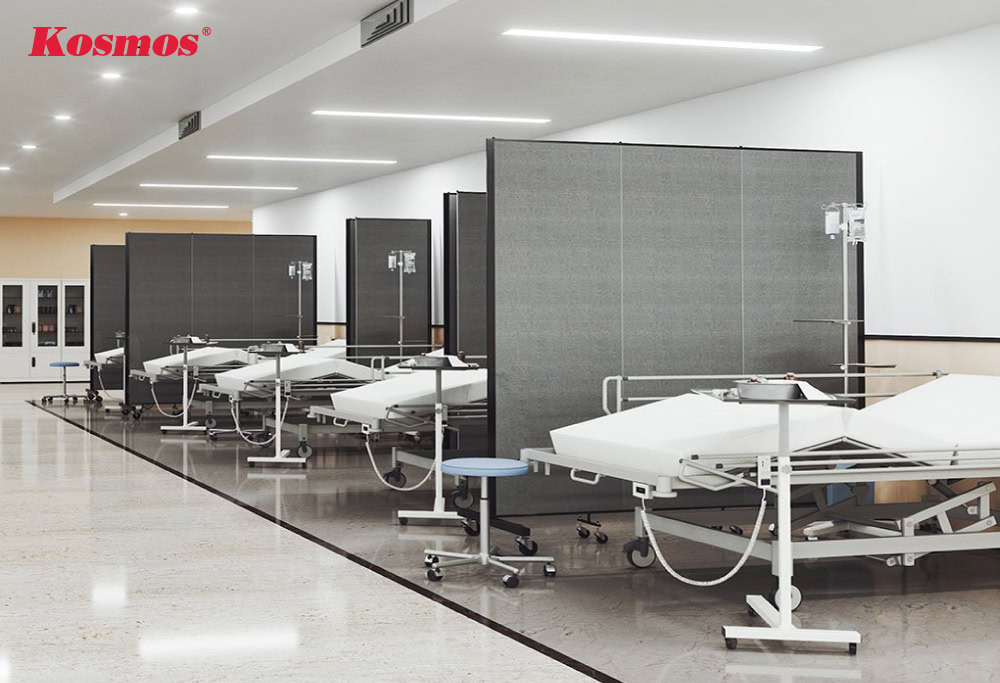 Ứng dụng tấm nỉ khung nhôm làm vách giường bệnh