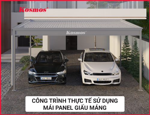 Hướng dẫn thi công mái Panel giấu máng cho nhà xe ô tô