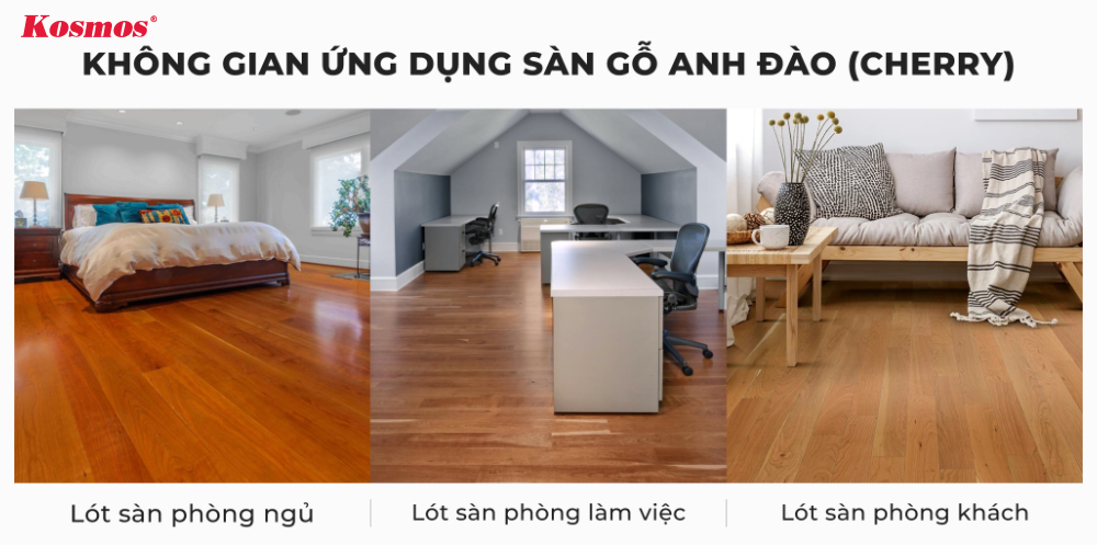 Không gian ứng dụng sàn gỗ Anh Đào (Cherry) Không gian ứng dụng sàn gỗ Anh Đào (Cherry)