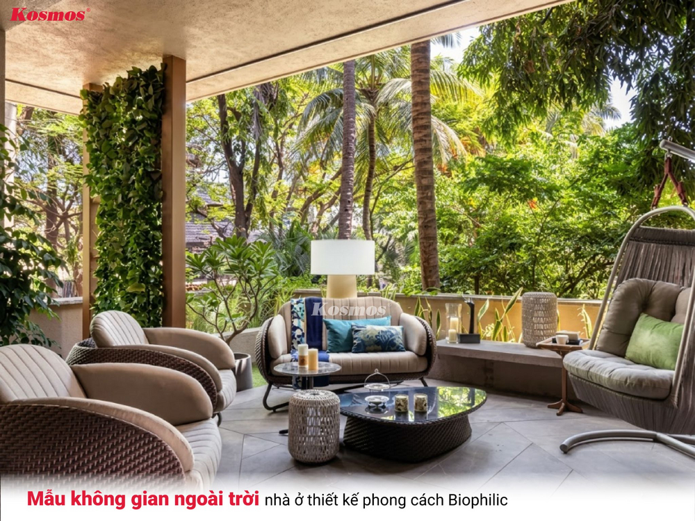 Mẫu không gian ngoài trời nhà ở thiết kế phong cách Biophilic Mẫu không gian ngoài trời nhà ở thiết kế phong cách Biophilic