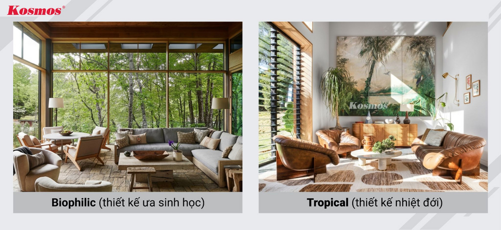 Phong cách Biophilic và phong cách Tropical Phong cách Biophilic và phong cách Tropical