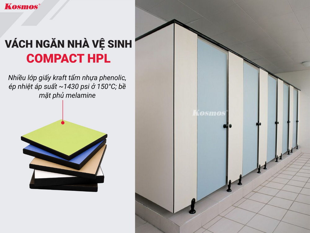 Vách ngăn compact HPL ổn định trong môi trường ẩm ướt Vách ngăn compact HPL ổn định trong môi trường ẩm ướt