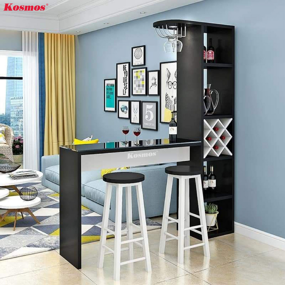 Vách ngăn đựng rượu thiết kế dạng quầy bar mini