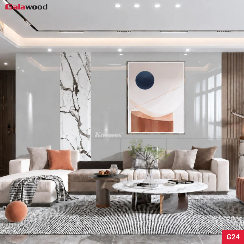 Vách sofa ốp tấm than tre G24